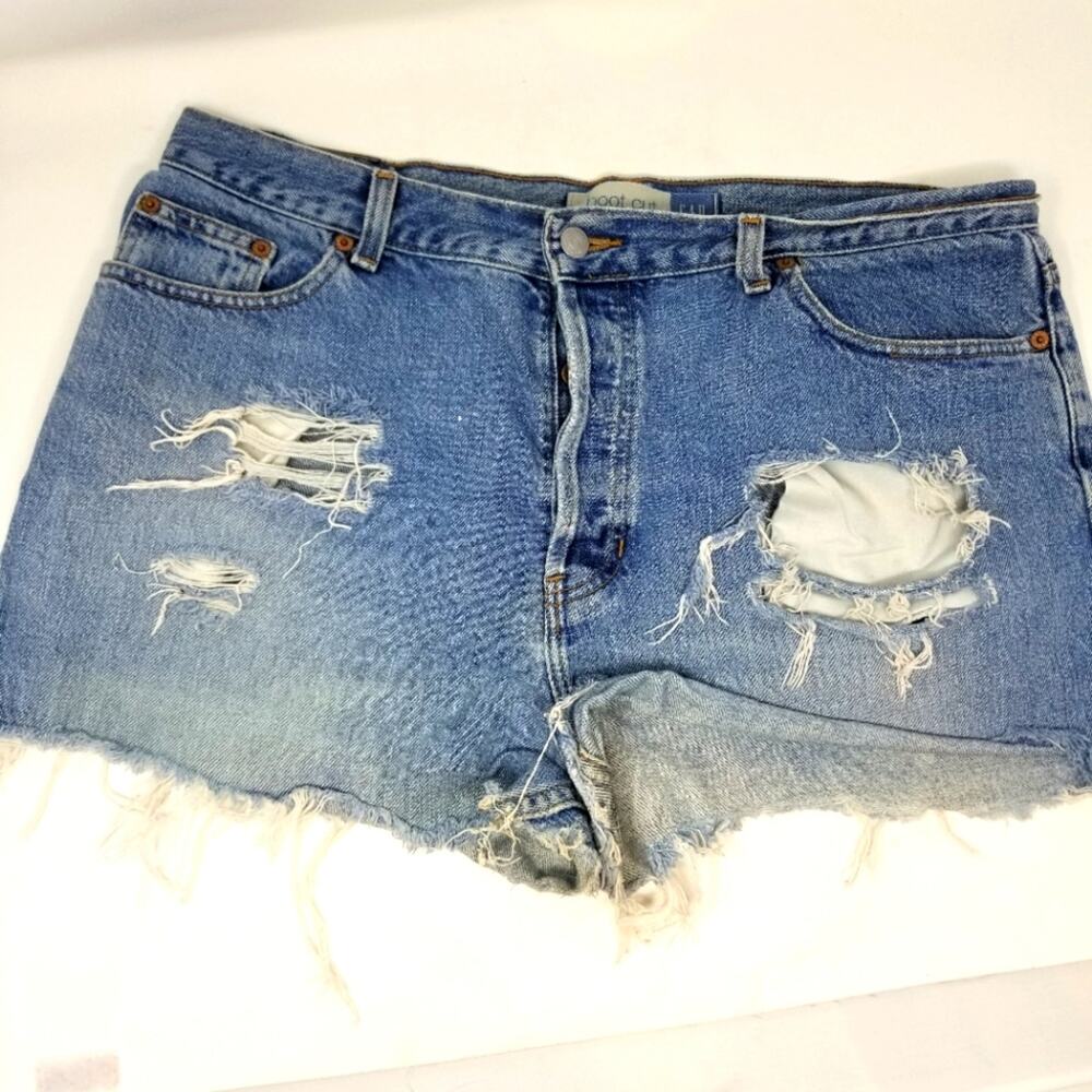 GAP Jean Cut offs Denim‎ Short Shorts  Distressed Jean Shorts Size 16